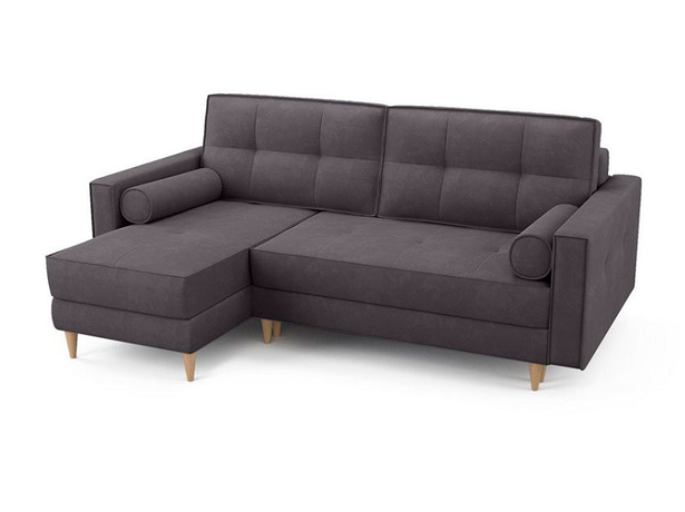 Угловой диван-кровать Flott (левый) темно-серый
