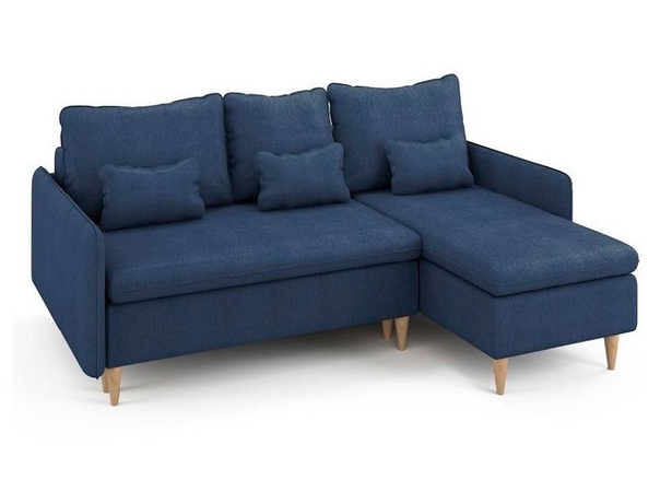 Угловой диван-кровать Enkel (правый) синий