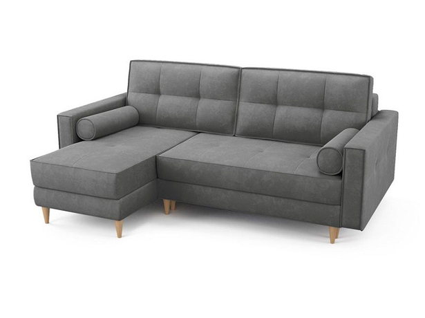Угловой диван-кровать Flott (левый) светло-серый