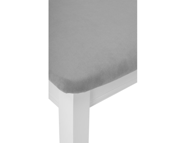 Деревянный стул Фрезино серый велюр/белый (Арт.515972)