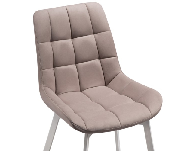 Стул на металлокаркасе Челси латте/белый каркас (Арт.489742)