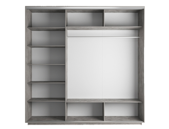 Шкаф-купе Экспресс Люкс 3-х дверный (Фото №1023 Сакура), Бетон