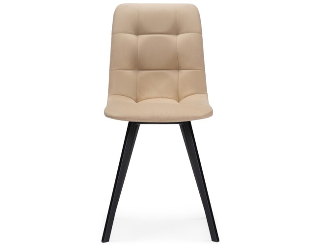 Стул на металлокаркасе Чилли черный/бежевый (Арт.489702)