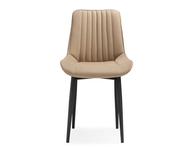 Стул на металлокаркасе Седа бежевый/черный (Арт.502094)
