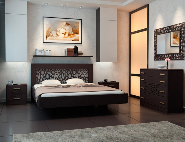 Деревянная кровать Веро венге