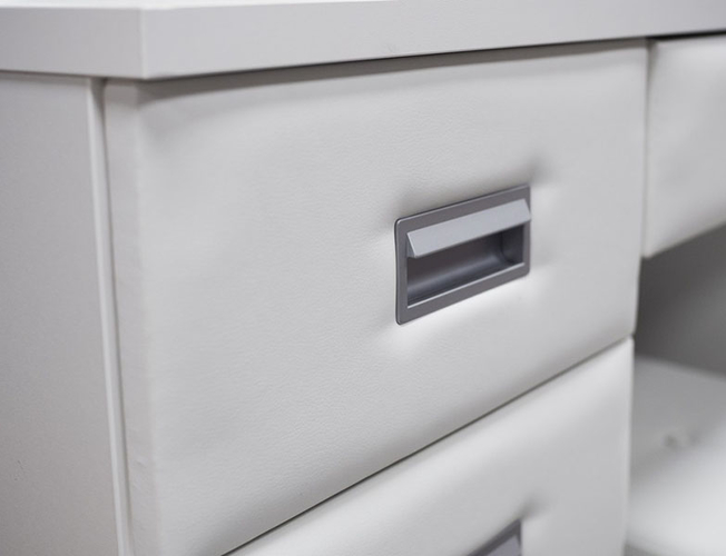 Туалетный столик левый Como/Veda 4 ящика с зеркалом в столешнице