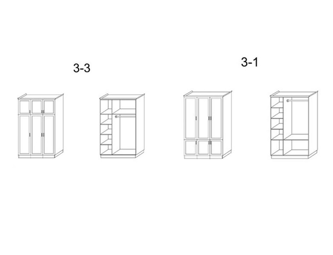 Шкаф распашной 3-х створчатый Варна