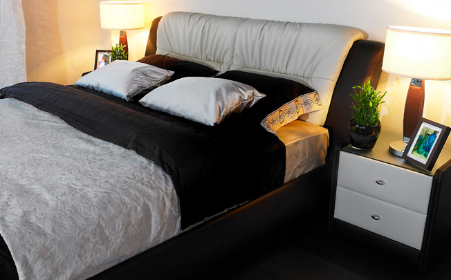 Тумба прикроватная из эко кожи Классик 2