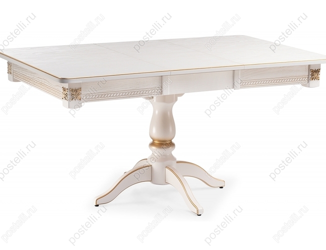 Стол Матис молочный/золото (Арт 483898)