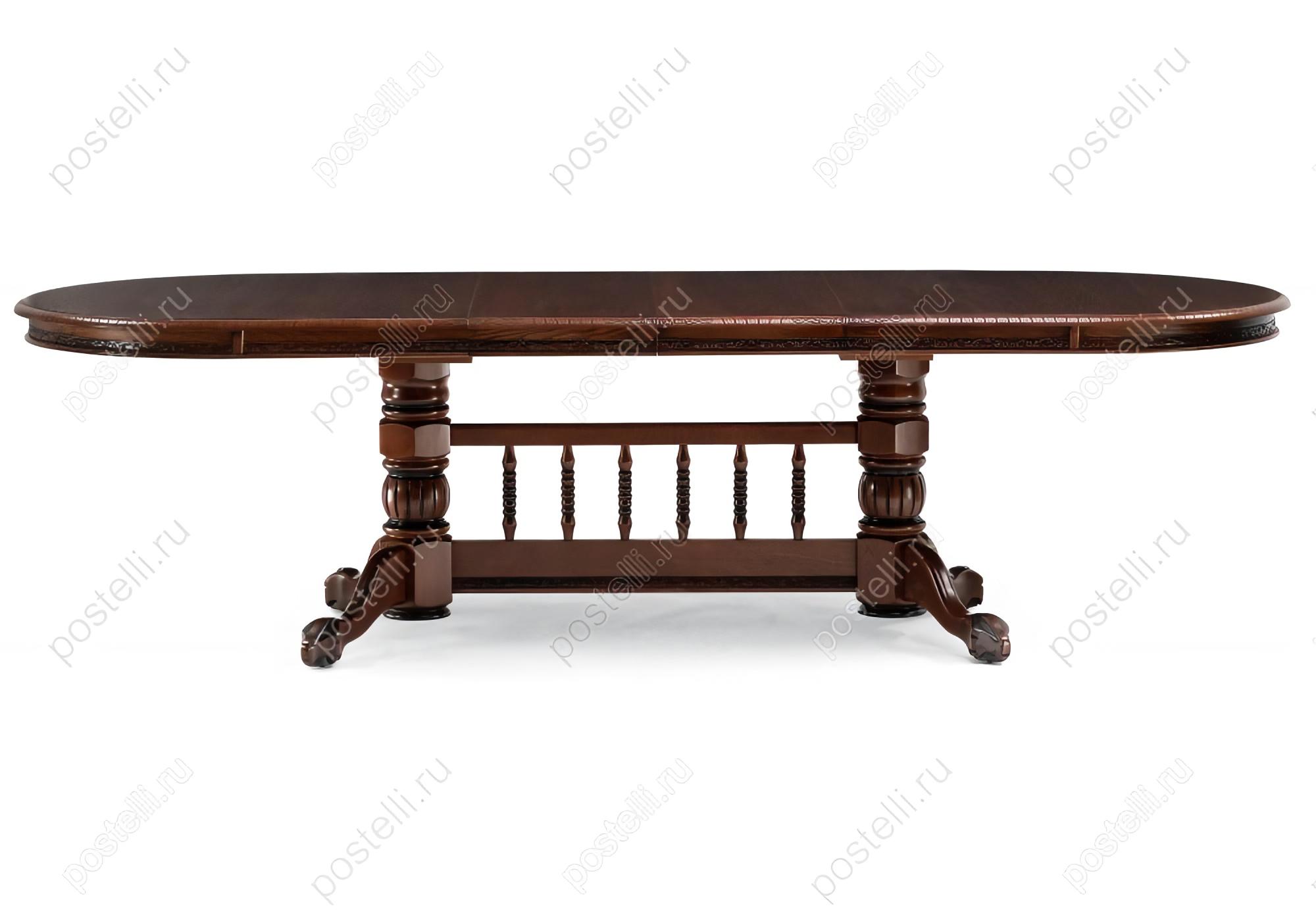 Обеденный стол Кантри орех/коричневая патина (Арт. 450825)