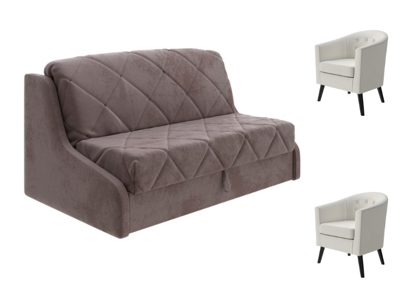 Комплект диван и кресла Ergonomic Esthete Decor Middle Memory
