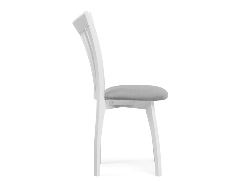 Деревянный стул Лидиос серый велюр/белый (Арт.515979)