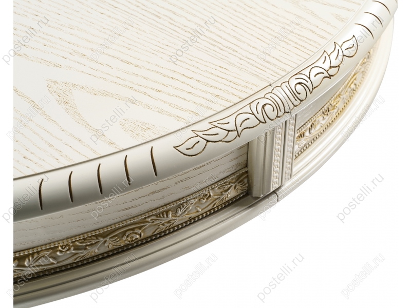 Обеденный стол Альфред крем с золотой патиной (Арт. 450827)