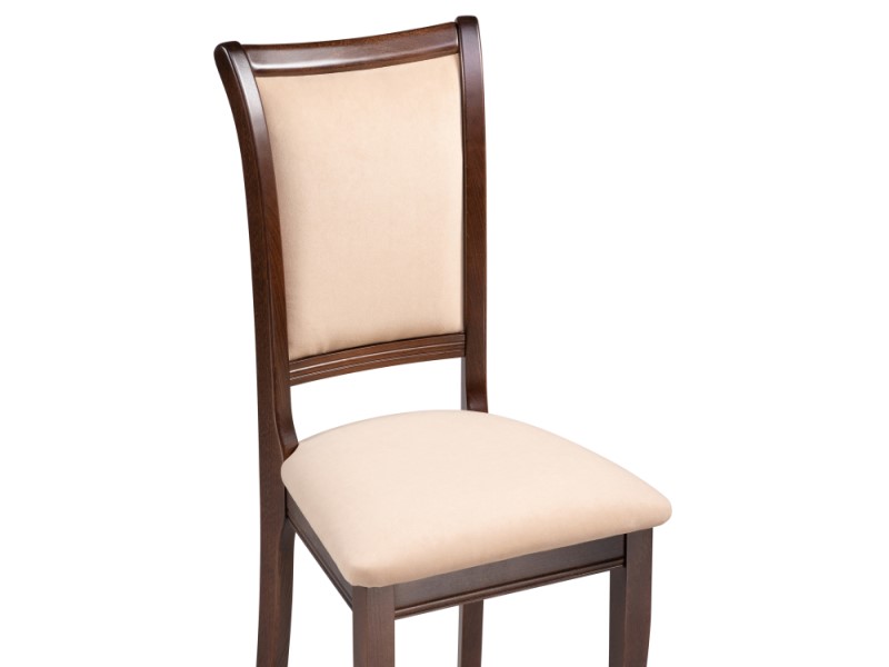 Деревянный стул Корнелл бежевый велюр/орех темный (Арт.515975)
