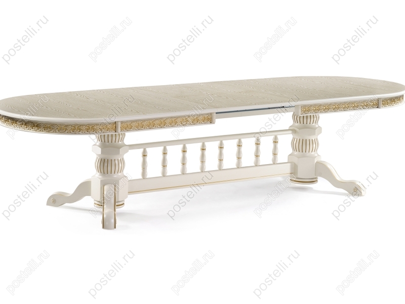 Обеденный стол Кассиль крем с золотой патиной (Арт. 450830)